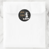 Aangepaste BASIC WITCH met kat Funny Cool Aestheti Ronde Sticker (Tas)