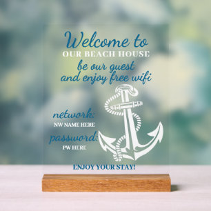 Aangepaste basisinstellingen voor thuisgebruik WiF Acryl Bord