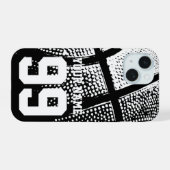 Aangepaste basketbal jersey nummer budget prijs iPhone 15 hoesje (Achterkant horizontaal)