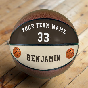 Aangepaste basketbal met naam nummer kinderen