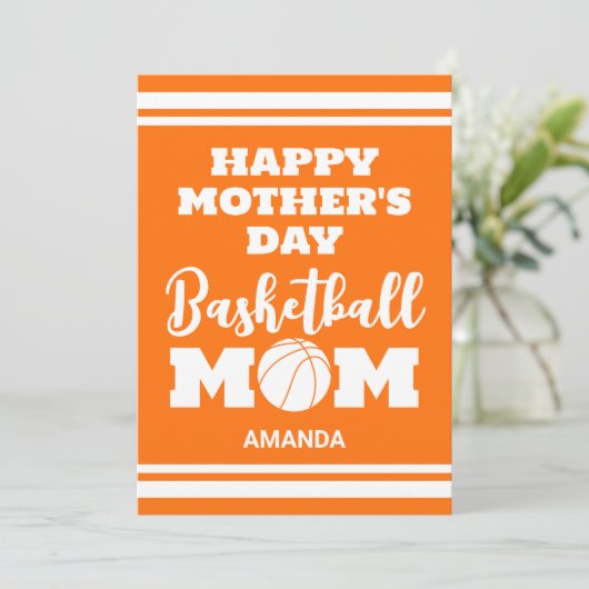Aangepaste Basketbal Moeder Moederdag Foto Platte (Staand voorkant)