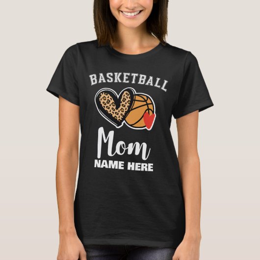 Aangepaste Basketbal Moeder T-shirt (Voorkant)