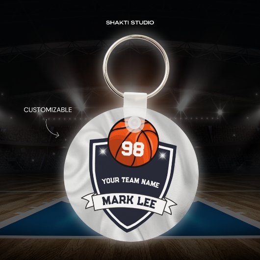 Aangepaste Basketbal Sport Team Sleutelhanger