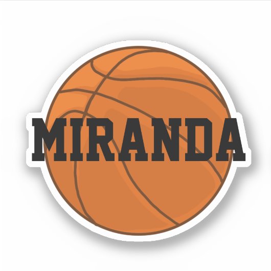 Aangepaste basketbal Sticker (Voorkant)