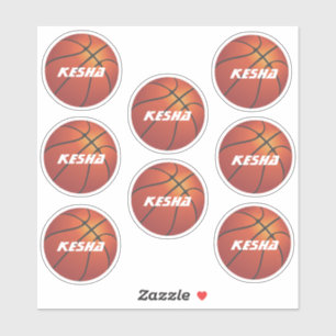 Aangepaste basketbal stickers toevoegen jouw naam 