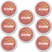Aangepaste basketbal stickers toevoegen jouw naam  (Voorkant)