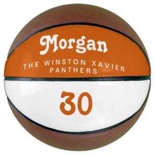 Aangepaste basketbal team naam Nummer Sinaasappel 