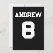 Aangepaste basketbal verjaardagsuitnodiging Sjablo Kaart (Achterkant)