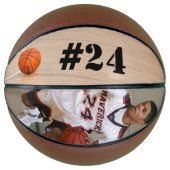 Aangepaste basketbal - Voeg uw afbeelding & nummer (Voorkant)