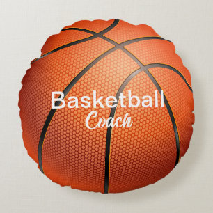 Aangepaste basketbalcoach Keepsake Rond Kussen