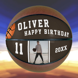 Aangepaste Basketball Ball Happy Birthday met foto Basketbal