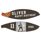 Aangepaste Basketball Ball Happy Birthday met foto Basketbal (Panelen)