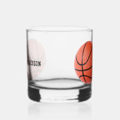 Aangepaste Basketball-naam Whisky Glas (Links)