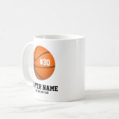 Aangepaste Basketball Player & Team Name Jersey #  Koffiemok (Voorkant links)
