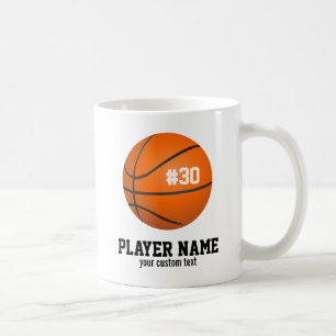 Aangepaste Basketball Player & Team Name Jersey # Koffiemok