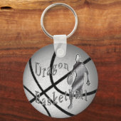 Aangepaste Basketball-Sleutelhangers bestellen met Sleutelhanger (Voorkant)