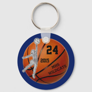 Aangepaste Basketball-Sleutelhangers met Jouw teks Sleutelhanger