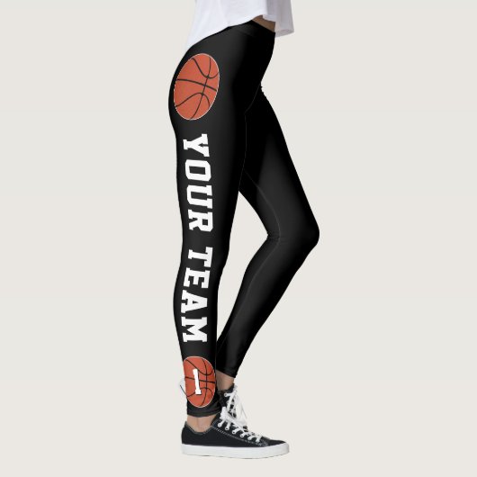 Aangepaste Basketball Team Name & Player Number Sp Leggings (Rechts)