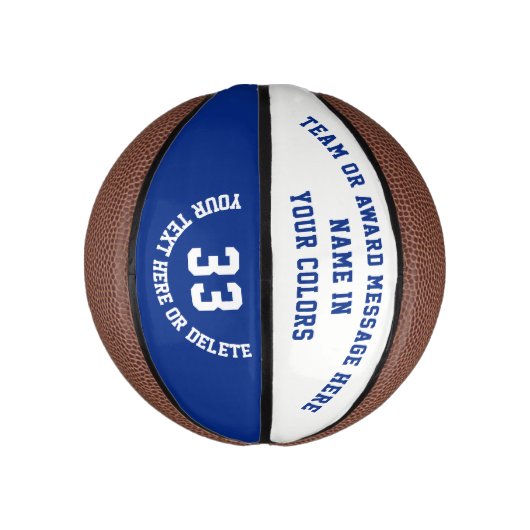 Aangepaste Basketballen in Uw Kleuren en Tekst (Verticaal)
