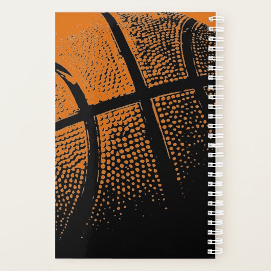 Aangepaste basketbalspeler en spiraalontwerper planner (Achterkant)