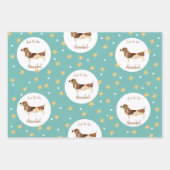 Aangepaste Basset-Hondenliefhebbers bevestigen Inpakpapier Vel (Voorkant 3)