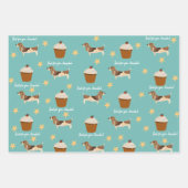 Aangepaste Basset-Hondenliefhebbers bevestigen Inpakpapier Vel (Voorkant)