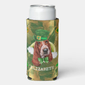 Aangepaste Basset Hound Gold St. Patricks (Seltzer Voorkant)