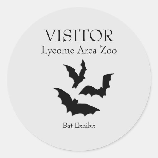 Aangepaste Bat Exhibit Stickers (Voorkant)