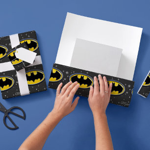 Aangepaste Batman-Logo kerstsnowflake Cadeaupapier