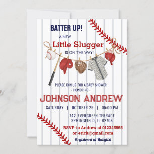 Aangepaste Batter up Baseball Baby shower Kaart