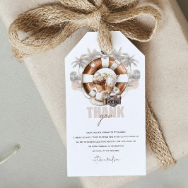 Aangepaste Beach Bruiloft Borrel Cadeaulabel