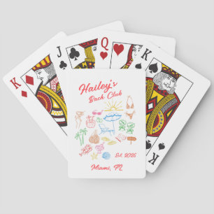Aangepaste Beach Club Bachelorette Kust Pokerkaarten