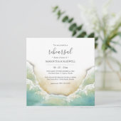 Aangepaste Beach Repetitie Diner Uitnodigingen (Staand voorkant)