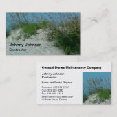 Aangepaste 'Beach Sand Dune Contractor'-schilder Visitekaartje (Voorkant / Achterkant)