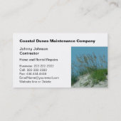Aangepaste 'Beach Sand Dune Contractor'-schilder Visitekaartje (Achterkant)