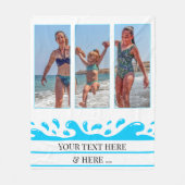 Aangepaste Beach Splash Photo Fleece Blanket Deken (Voorkant)