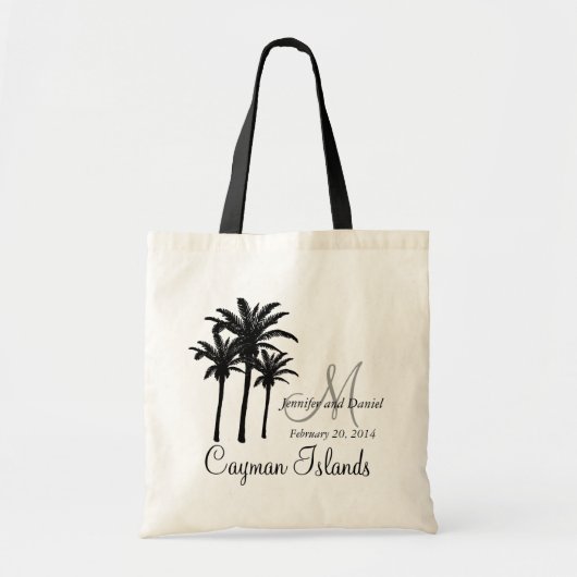 Aangepaste Beach Wedding Canvas tas Palm Trees (Voorkant)