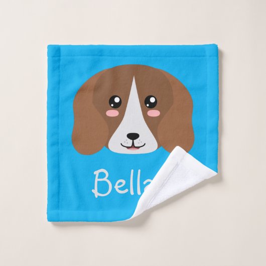 Aangepaste beagle bad handdoek (Wasdoekje)