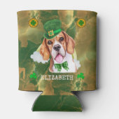 Aangepaste beagle Gold St. Patricks Blikjeskoeler (Achterkant)