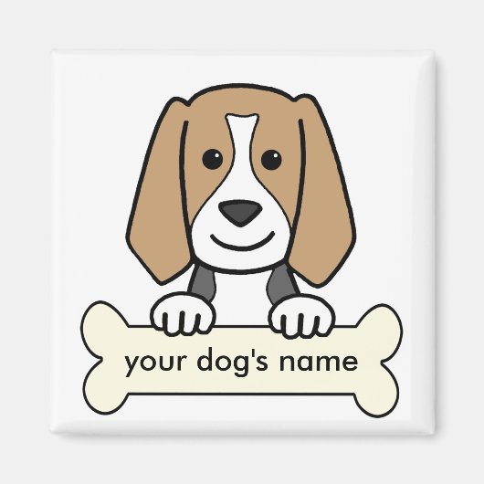 Aangepaste beagle magneet (Voorkant)