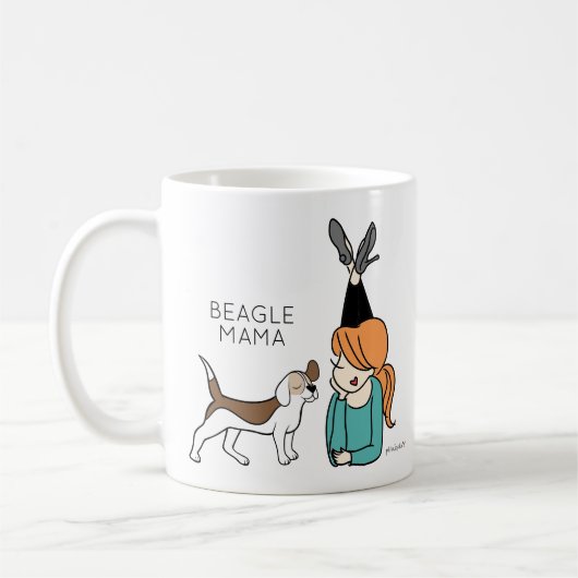 Aangepaste Beagle Mama Coffee-Mok Koffiemok (Links)