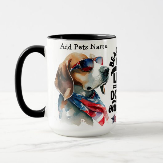 Aangepaste Beagle Moeder Mok (Links)
