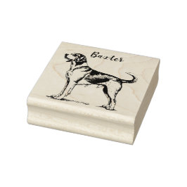Aangepaste beagle 	rubberstempel
