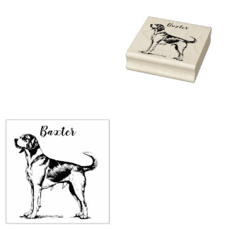 Aangepaste beagle 	rubberstempel