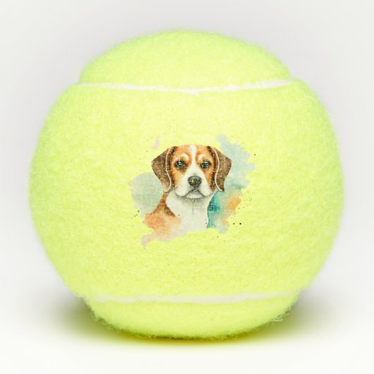 Aangepaste beagle tennisballen (Voorkant)