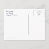 Aangepaste bedankkaart bloemmotief nep canvas briefkaart (Achterkant)