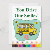 Aangepaste bedankkaart voor schoolbuschauffeur cad (Voorkant)