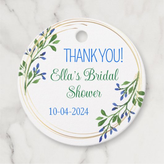 Aangepaste bedankkaartjes bruidsdouche favor bedankjes labels (Voorkant)