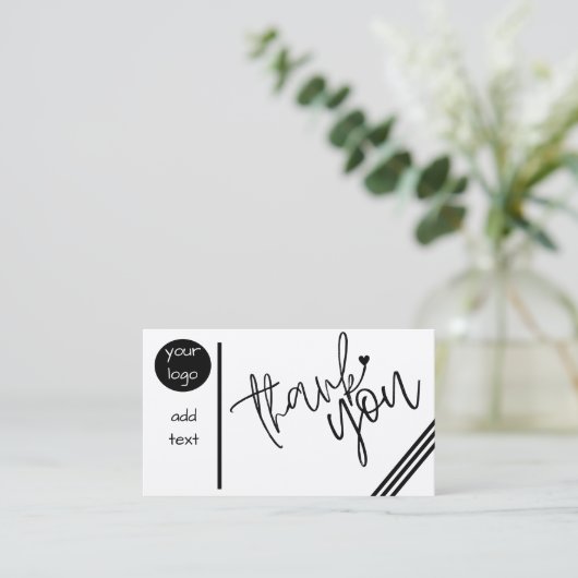 Aangepaste Bedankt Je kaart  Visitekaartje (Staand voorkant)
