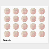 Aangepaste Bedankt Verf Roos Gold Pastel Mint Ronde Sticker (Vel)